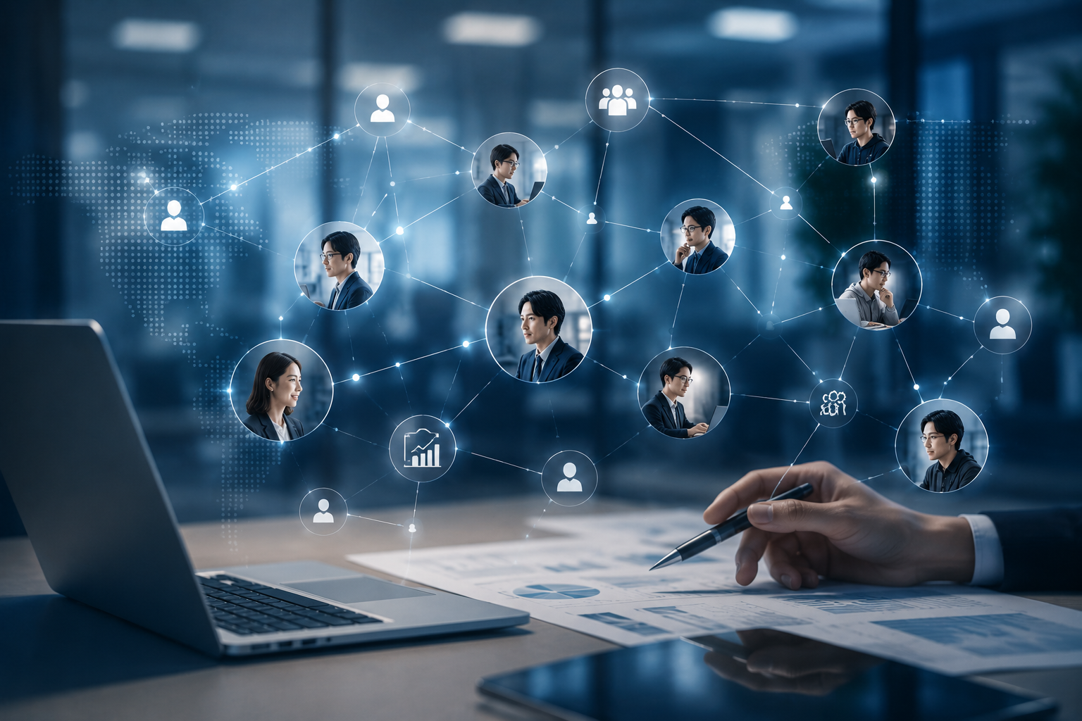 IT人材ネットワークを表現したビジュアル