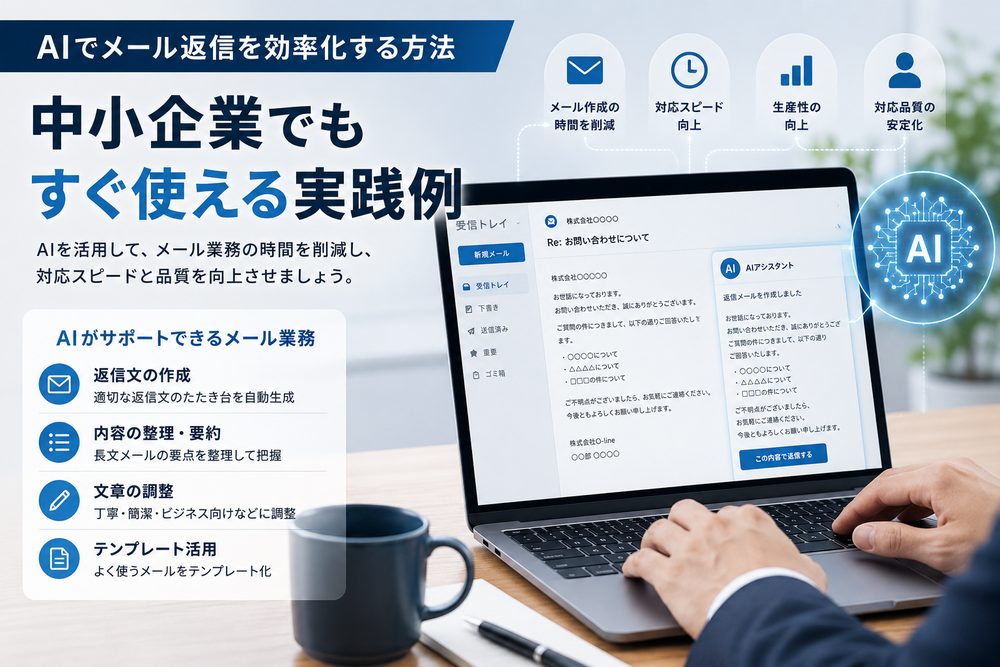 AIでメール返信を効率化する方法｜中小企業でもすぐ使える実践例