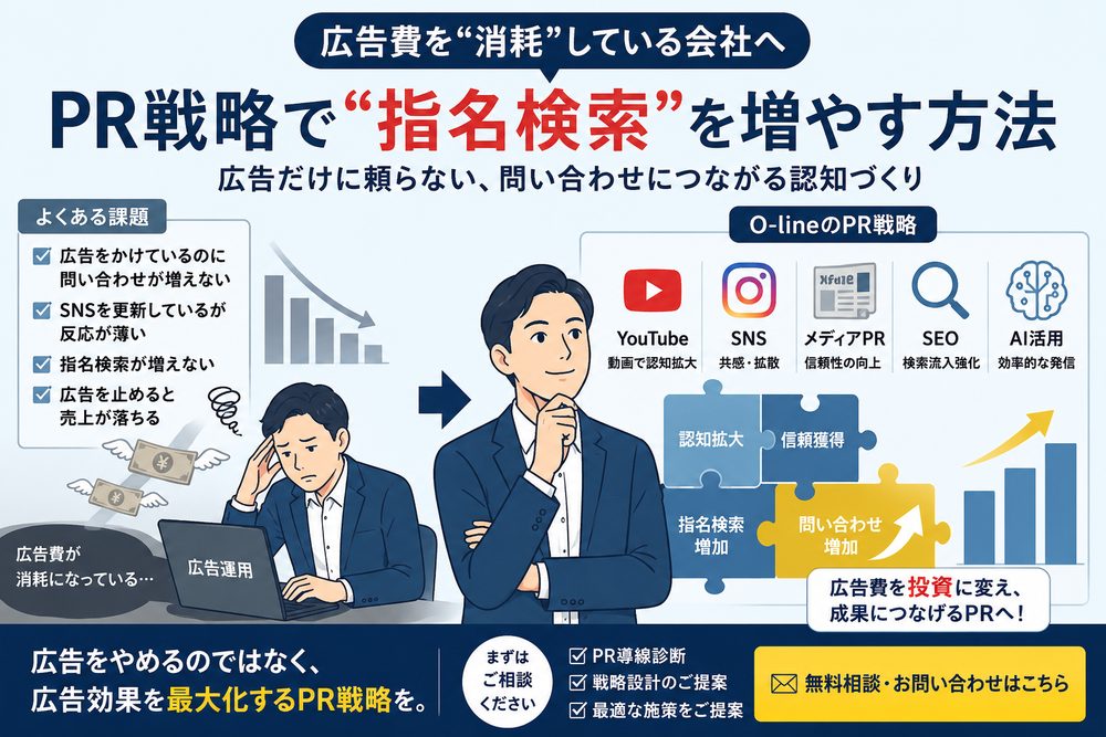 広告費をかけても問い合わせが増えない会社へ｜PR戦略で“指名検索”を増やす方法